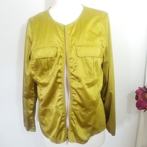 Christopher & Banks yellow shiny jacket